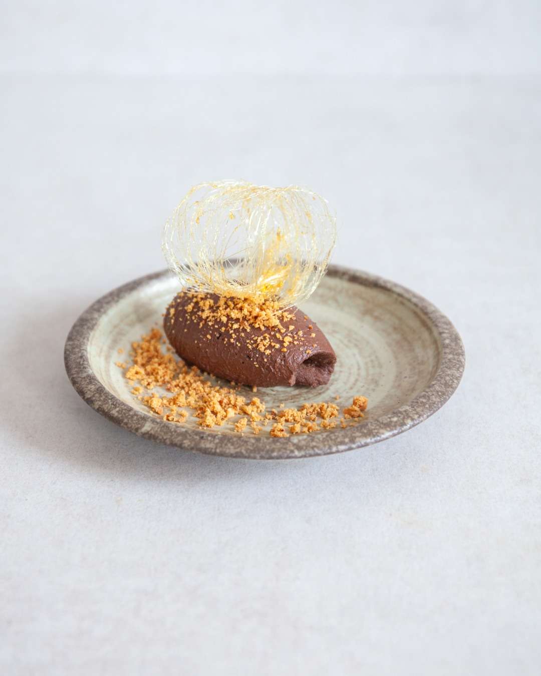 Avocado Chocolate Mousse With Spun Sugar